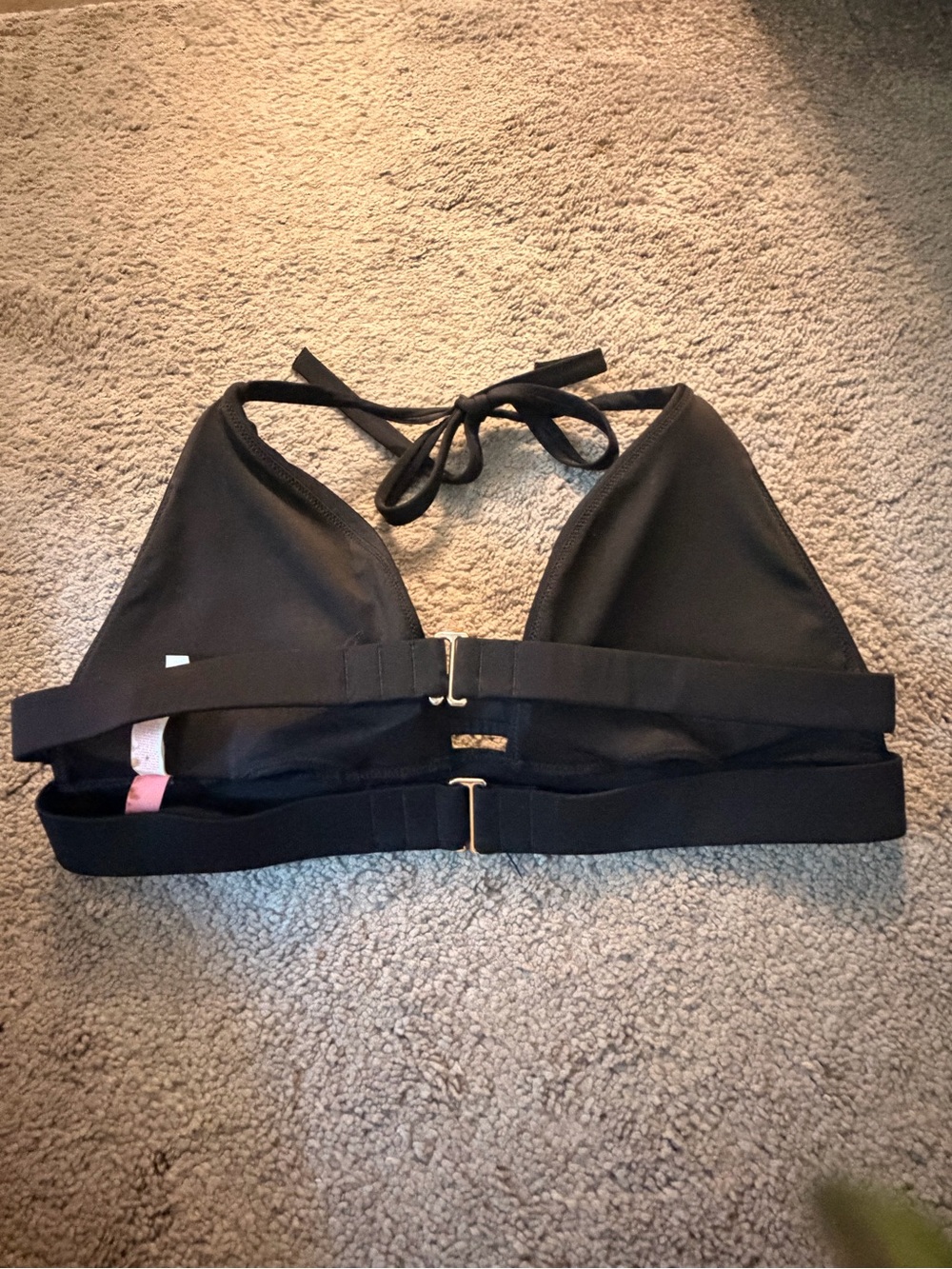 Victoria's Secret Black Triangle Halter Bikini Top